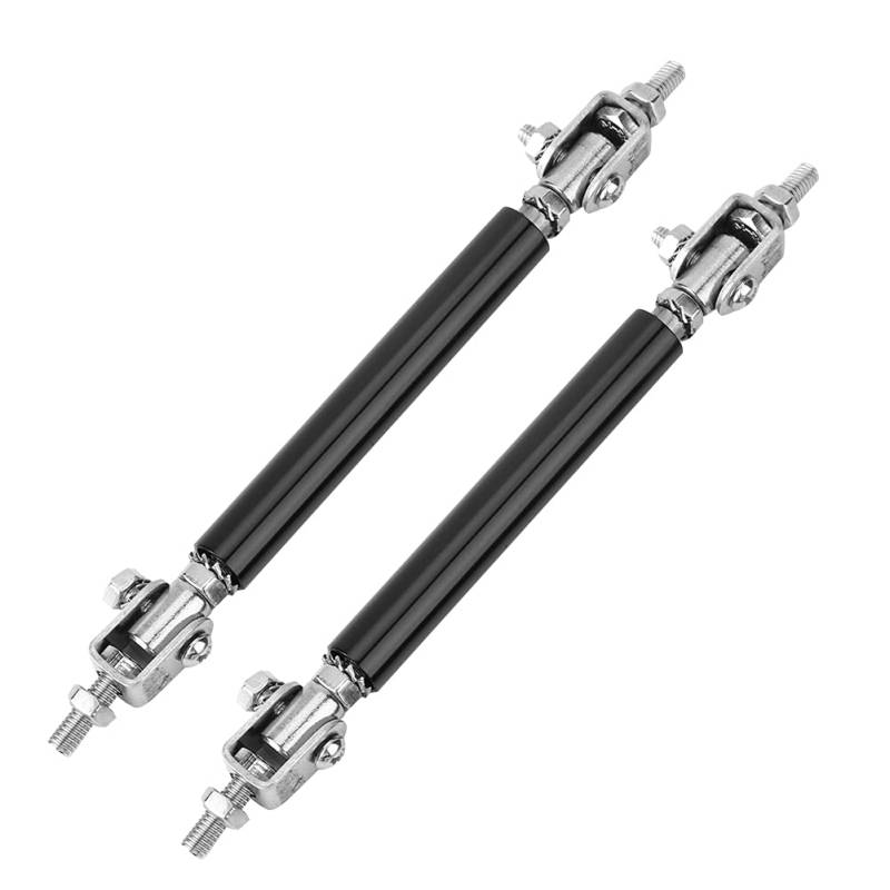 Universal 2Pcs 75mm Auto Stoßstangenschutz Lip Rod Splitter Strut Spurstange Unterstützung Vorne Hinten(Schwarz) von Headerbs