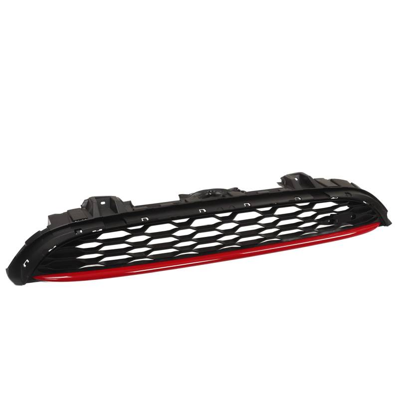 Vorderer Oberer Kühlergrill, JCW Frontstoßstange, Motorhaube, Grill, Roter Streifen, 51137393456, für Cooper F55 F56 F57 S JCW 2014 Bis 2021 von Headerbs