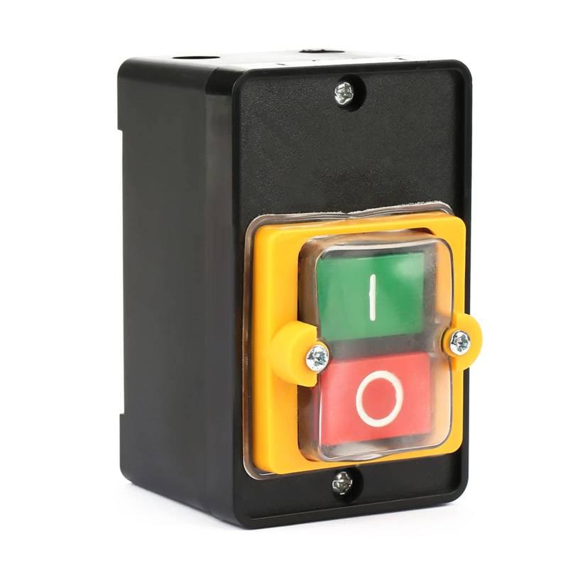 Water Proof Button Switch-Maschine, ON/OFF Water Proof Push Button Switch Werkzeugmaschinenzubehör 10A schalter 230v 380v drehstrom ein aus/ein aus motor wasserdicht 240v von Headerbs