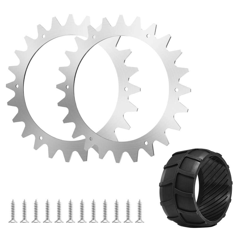 Headley Tools Mähroboter Spikes x2 Stück+Radschutz Kompatibel mit Worx Landroid S300 M500 M700 M1000, Edelstahl Spikes für Modell S/M und Radschutz für Frontrad, Traktionsverbesserung für Rasenroboter von Headley Tools