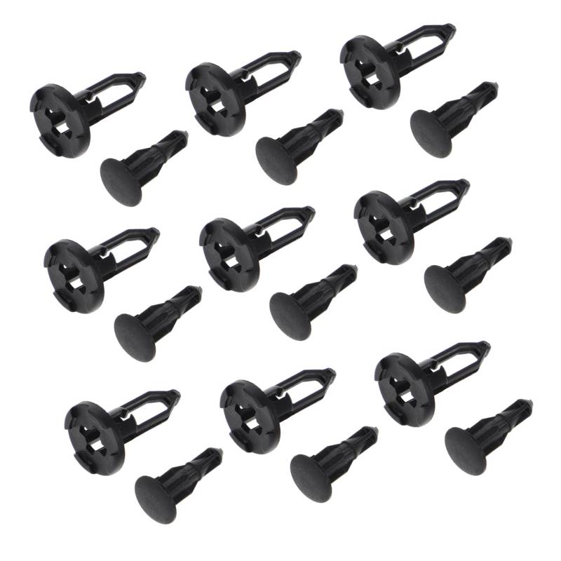 Healifty 50 Stück Schnappstoßstange Auto verkleidung Clips Auto Zierleisten Clips Der Stoßstangenclip aus Kunststoff Auto-Befestigungsniete Stoßfängerbefestigungen Nietclips Nylon Black von Healifty