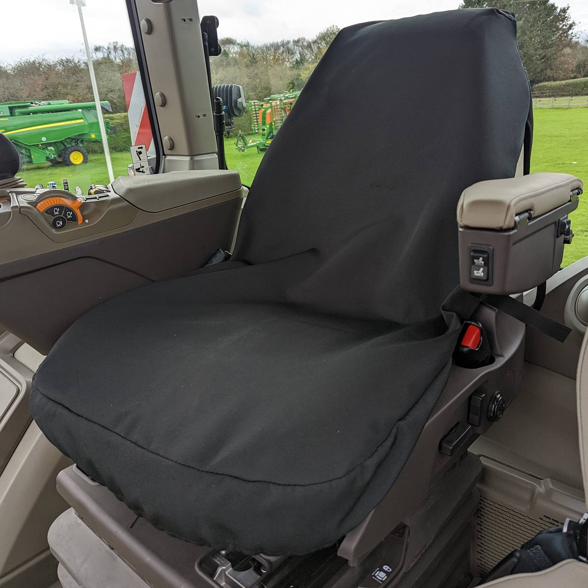 Sitzbezug für Traktor, Größe M und L, wasserdicht, strapazierfähig, passend für John Deere, New Holland, Koffer, Fendt, Massey Ferguson und mehr von Heavy Duty Covers