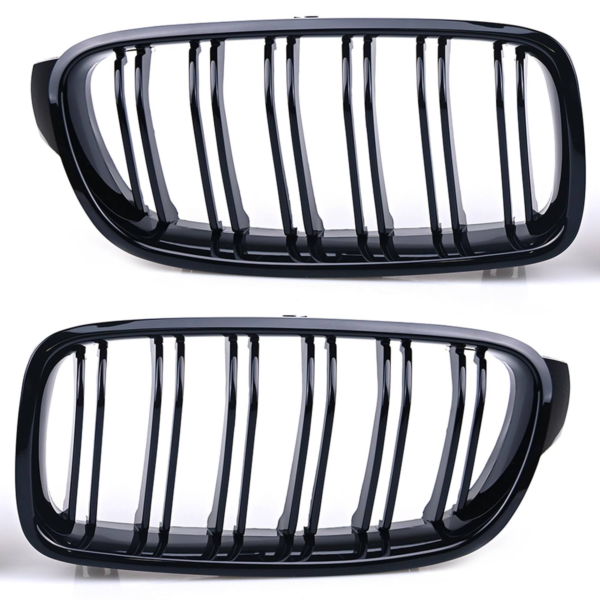 Hebstw F30 Kühlergrill für BMW 3er f30 Nieren Schwarz f30 f31Grill Glanz Schwarz Doppelsteg Sport Kühlergrill 2012-2018 von Hebstw