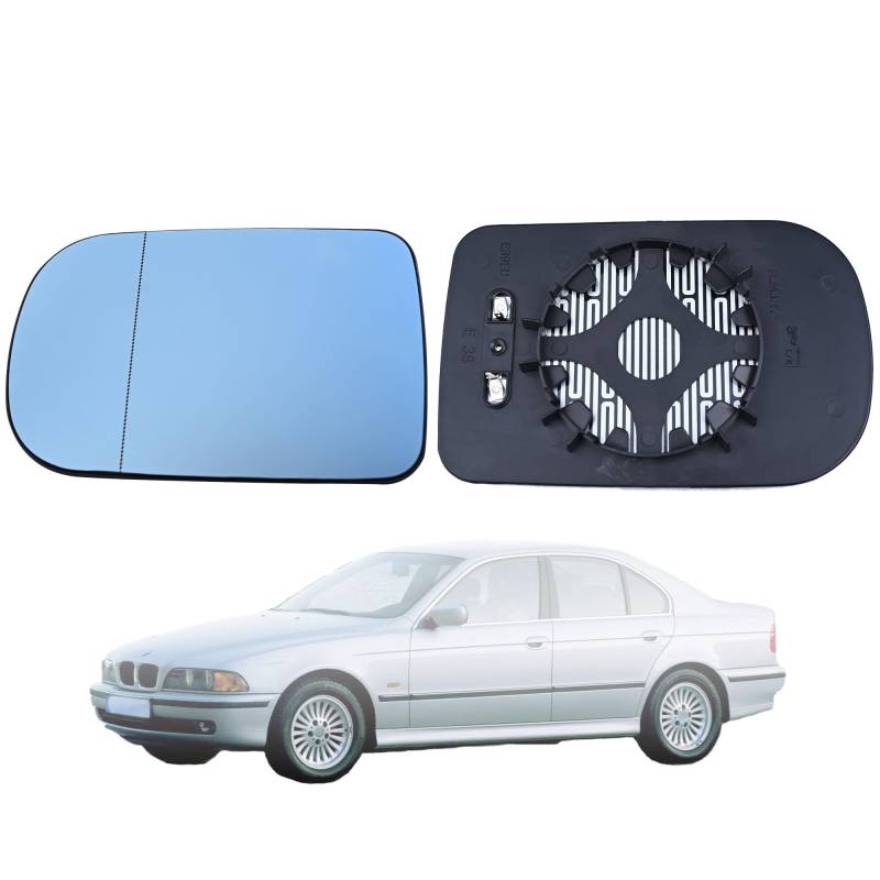 Hebstw Spiegelglas Ersatz für E38 BMW 740i 750i E39 525i 528i 530i 540i,Ersatz Spiegelglas Heizbar, Spiegelglas Außenspiegel Glas, Beheizbar Rückspiegelglas (Links) von Hebstw