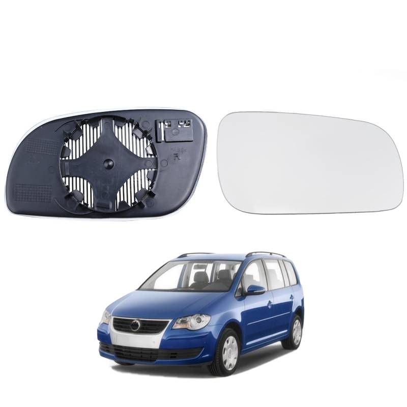 Hebstw Spiegelglas Ersatz für VW TOURAN 2003-2010, Ersatz Spiegelglas Heizbar, Spiegelglas Außenspiegel Glas, Beheizbar Rückspiegelglas (Rechts) von Hebstw