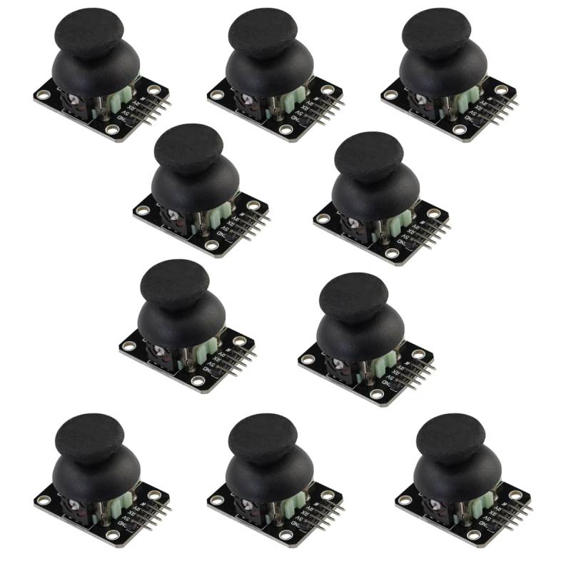 Heevhas 10 Stück Spiel Joystick Game Controller Sensor-Modul Zwei Achsen JoyStick Breakout-Modul für PS2 für Arduino von Heevhas