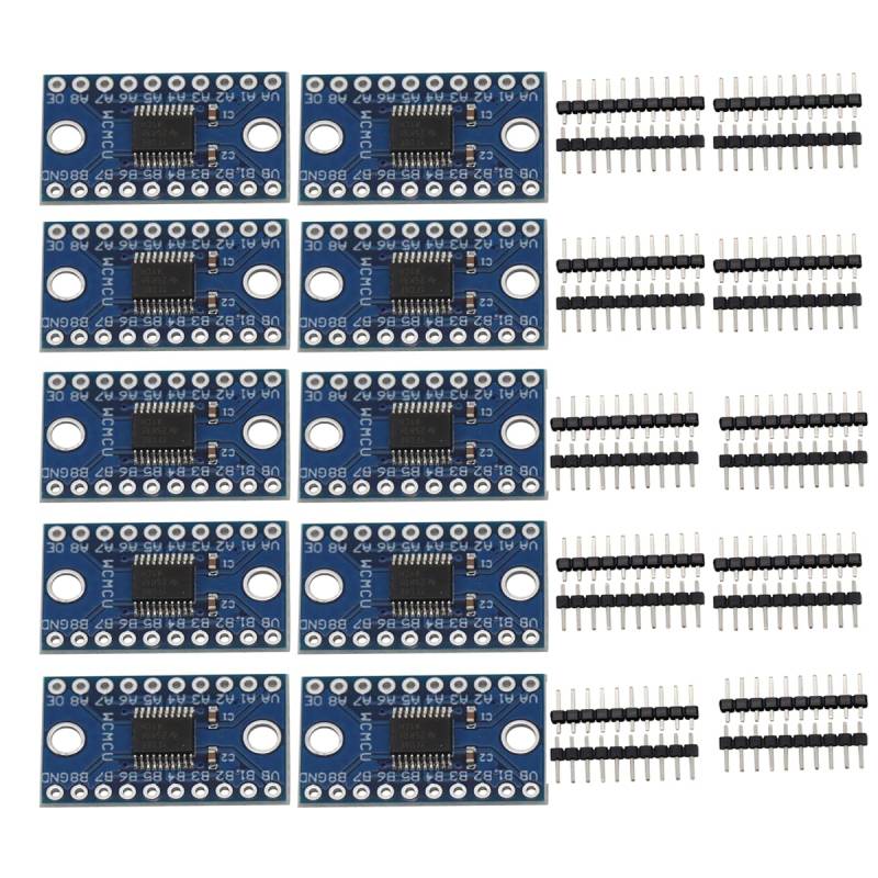 Heevhas 10PCS TXS0108E 8 Kanäle Bi-direktionales bidirektionales Logikmodul Konvertermodul Logic Level Converter TTL 3,3V 5V Bi-Directional Convert für Arduino von Heevhas