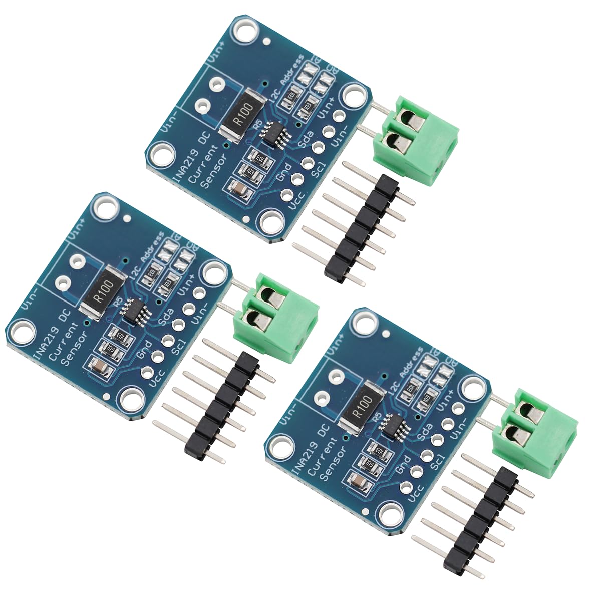 Heevhas 3PCS MCU-219 INA219 DC 3-5,5 V I2C-Schnittstelle Nulldrift Bidirektionales Sensormodul Current Power Supply Sensor Leistungsmonitor Sensormodul von Heevhas