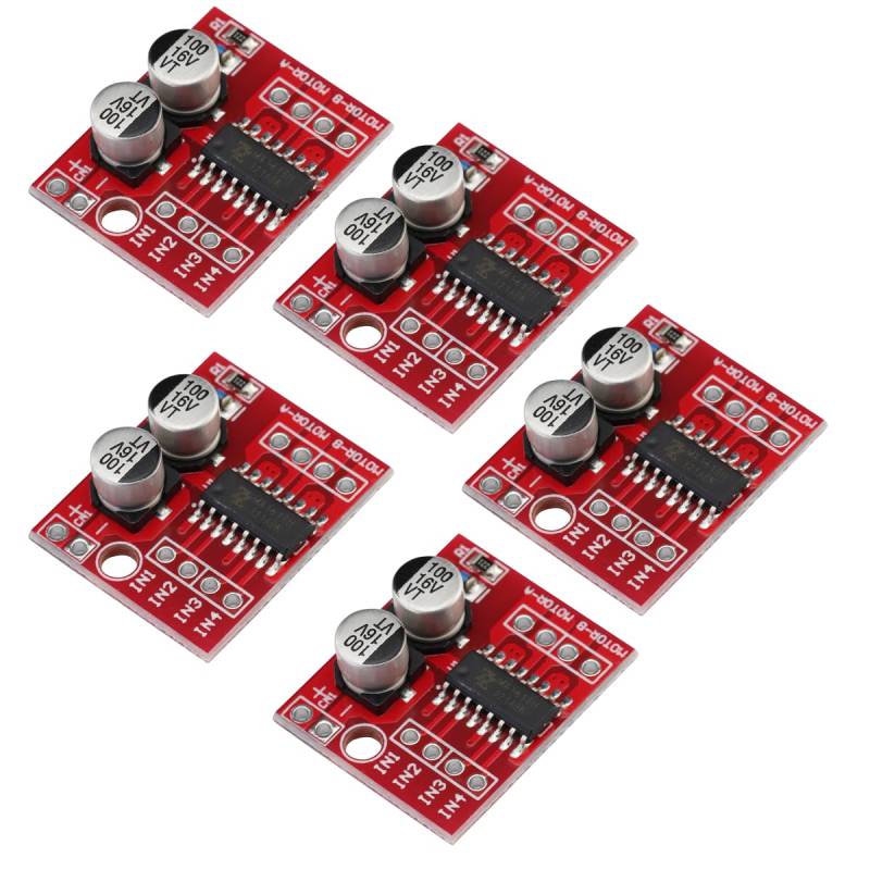 Heevhas 5PCS Mini-DC Motor-Treiber Zweikanal 1,5A*2 PWM Schrittmotor Drehzahlregler Zweifache H-Brücke Treiber-Modul von Heevhas