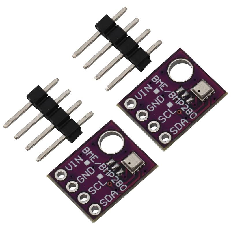 Heevhas BME280 5V GY-BME280-5V Temperatur- und Feuchtigkeitssensor Atmosphärendrucksensor Modul Breakout-Board Hohe Präzision Digitales Sensormodul IIC I2C SPI Schnittstelle DC 1.8-5V (2 Stück) von Heevhas