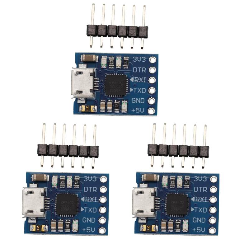 Heevhas CP2102 Micro USB zu TTL UART Seriell Modul Serial Converter board 6 PIN Serial Converter Adapter STC Downloader (3 Stück) von Heevhas