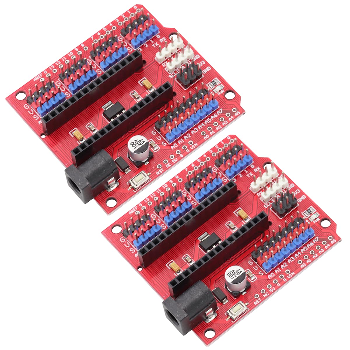 Heevhas Erweiterungs-Prototyp-Schild I/O-Erweiterungsplatine Modul für Nano v3.0 (2 Stück) von Heevhas