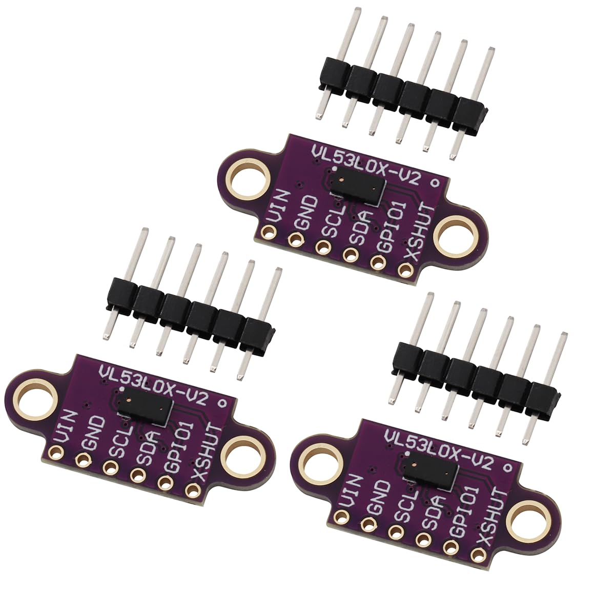 Heevhas GY-530 VL53L0X Flugzeit (TOF) Flugzeit-Laserentfernungssensormodul Laserentfernungsmessgerät Lasererkennungsmodul Laser-Distanzsensor 940 nm i2c iic (3 Stück) von Heevhas