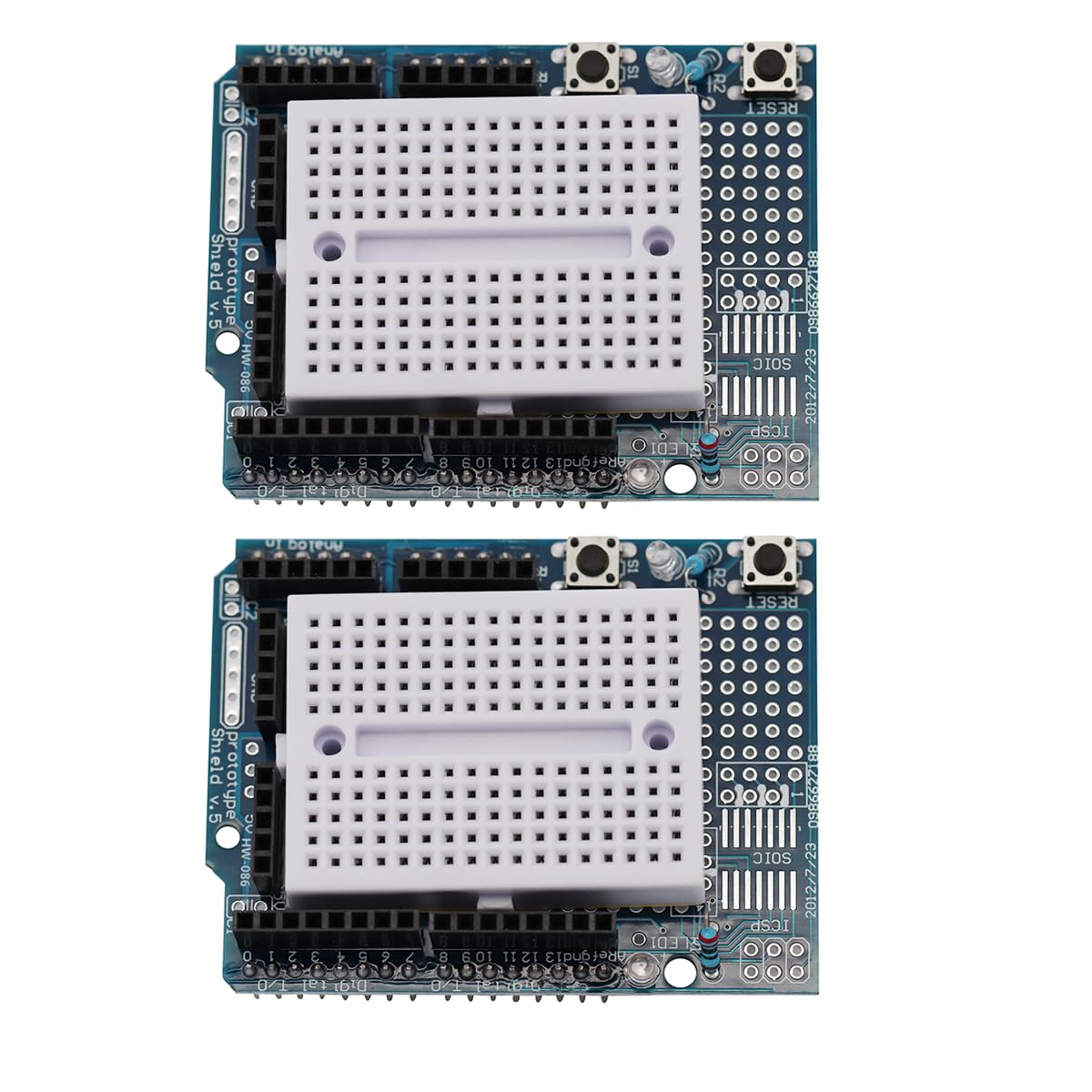 Heevhas Prototyping Prototype Shield Expansion Board mit 170 Mini Breadboard Breadboard Prototvping-Entwicklungsmodul-Kit 3-5V (2 Stück) von Heevhas