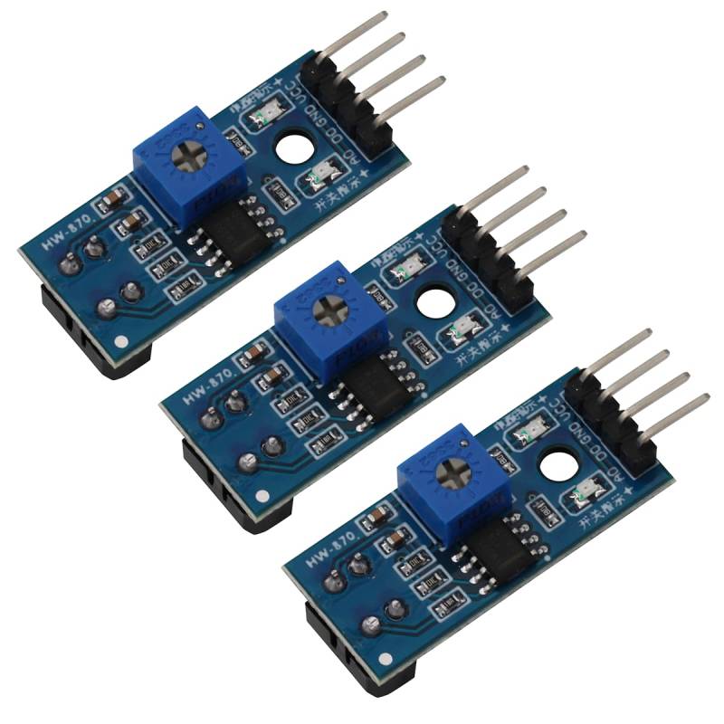 Heevhas TCRT5000 IR-Infrarotsensor Tracking-Sensor Auto-Tracking-Modul Infrarot-Reflexionssensor Photoelektrisches Schaltermodul (3 Stück) von Heevhas