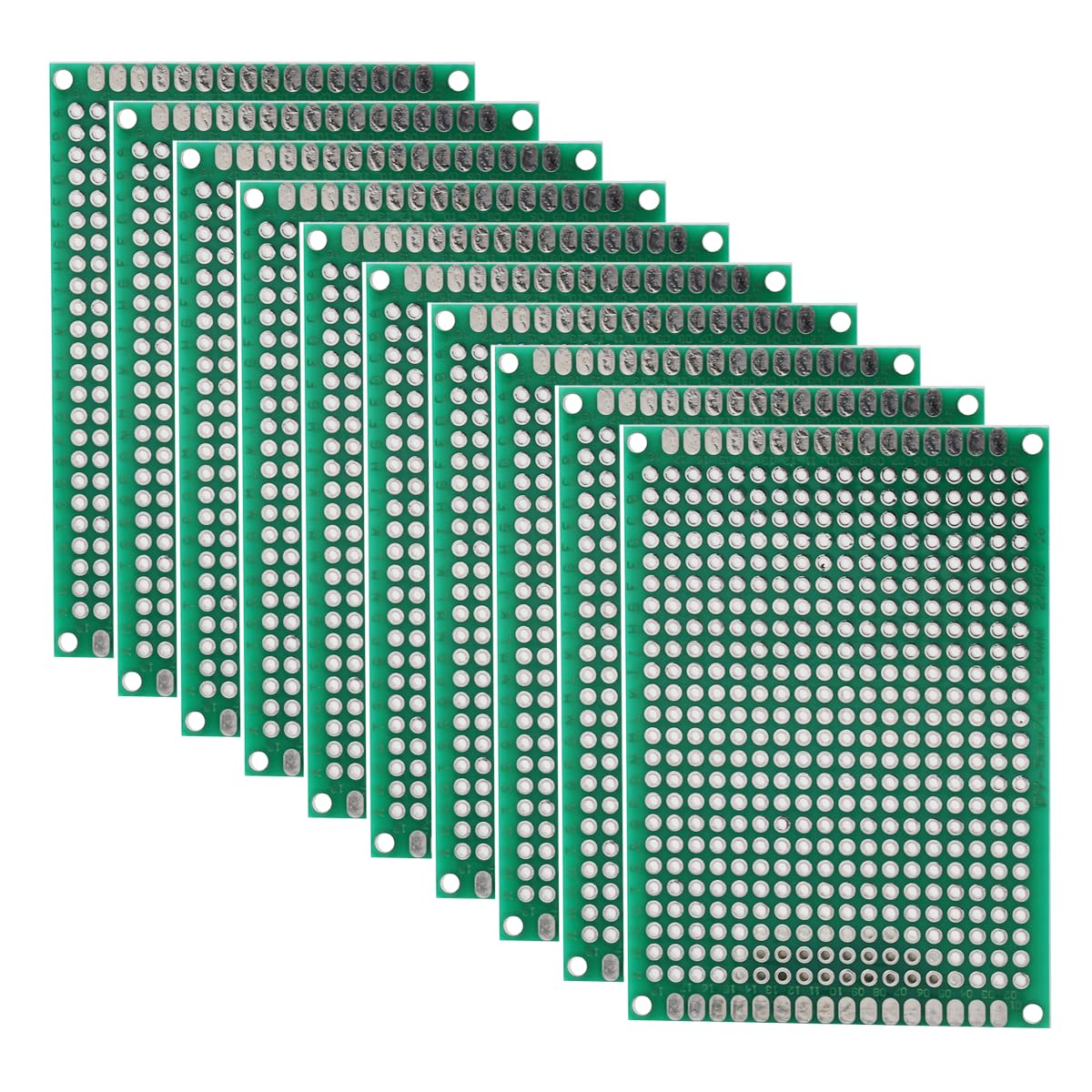 Heevhas Universalplatine doppelseitige Leiterplatten Universelle Leiterplatte Lochrasterplatine Lochrasterplatte PCB 5 x 7 cm Prototyp Kits PCB Board (10 Stück) von Heevhas