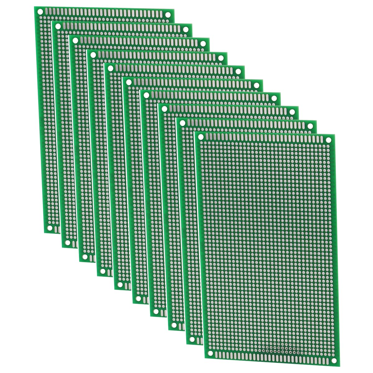 Heevhas Universalplatine doppelseitige Leiterplatten Universelle Leiterplatte Lochrasterplatine Lochrasterplatte PCB 9 x 15 cm Prototyp Kits PCB Board (10 Stück) von Heevhas