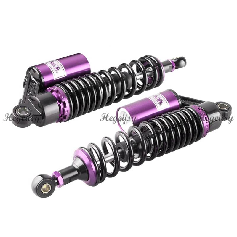 Hegeiisy 320mm 12.5 Zoll 7mm Feder Universal Motorrad Stoßdämpfer Hinterradaufhängung ATV Quad Roller Dirt Bike Für CBR600 CBR400 CB500 YZF XC EXC XCF Schwarze Violett von Hegeiisy