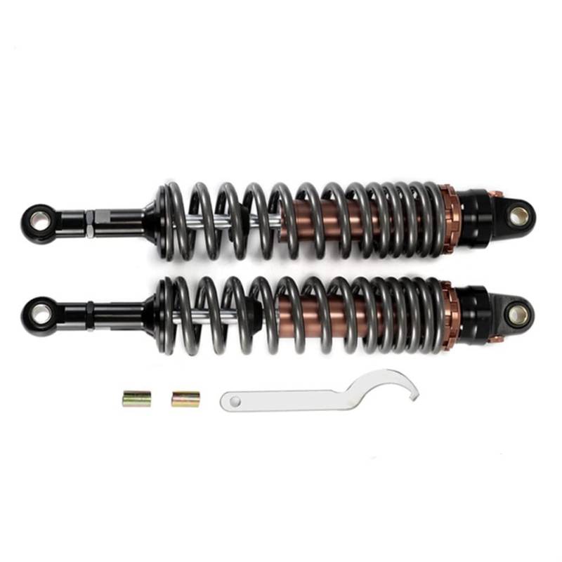 Hegeiisy 360mm 14.17 Zoll 8mm Feder Universal Motorrad Stoßdämpfer Hinterradaufhängung ATV Quad Scooter Dirt Bike für YZF R1 YZF R6 YZF 125 Titanfarbe von Hegeiisy