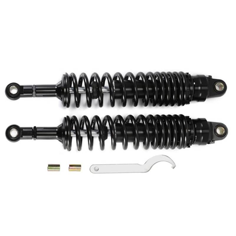 Hegeiisy 380mm 14.96 Zoll 8mm Feder Universal Motorrad Stoßdämpfer Hinterradaufhängung ATV Quad Scooter Dirt Bike für YZF R1 YZF R6 YZF 125 Schwarz von Hegeiisy