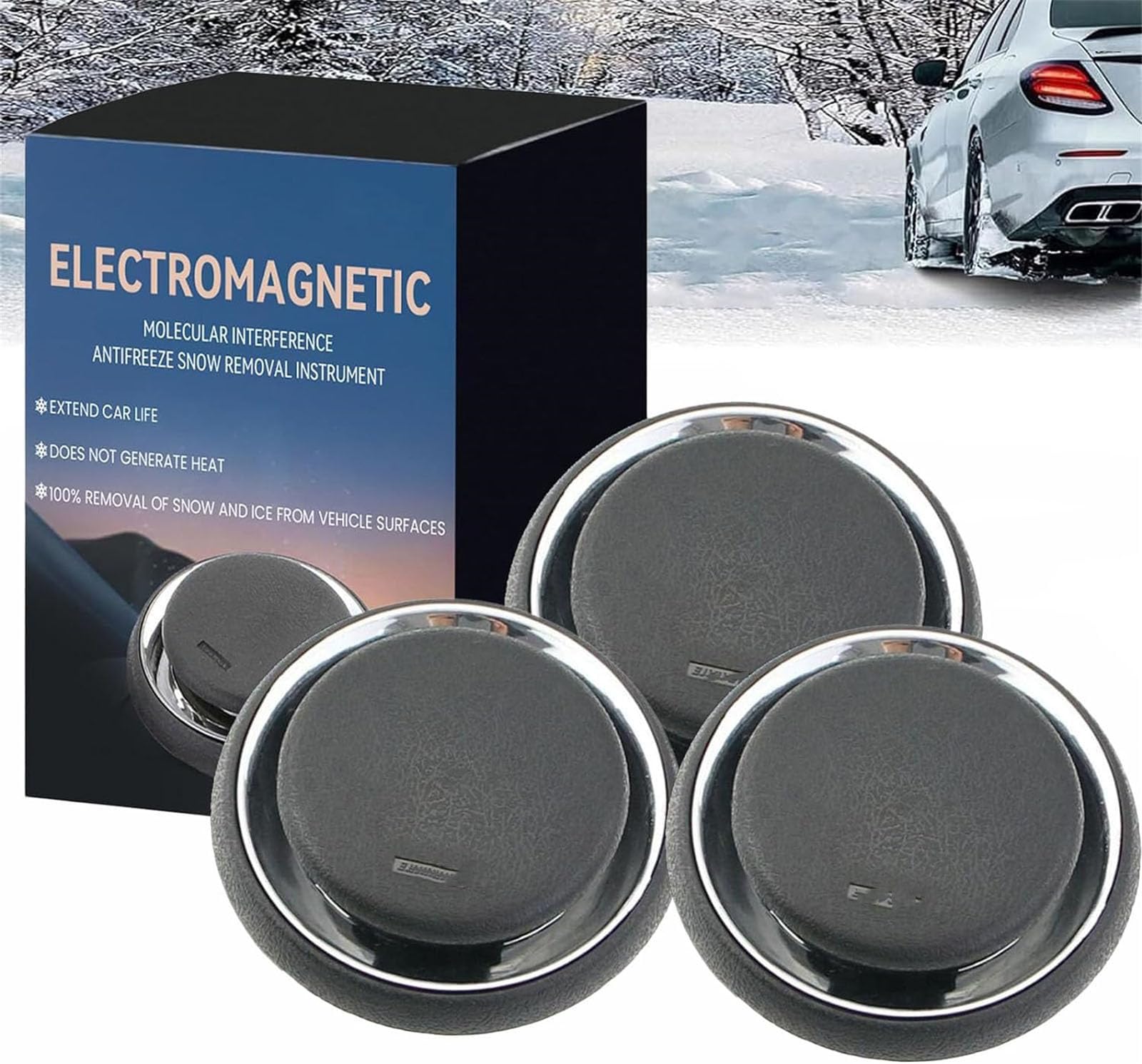 Anti-Freeze Electromagnetic Car Snow Removal Device,Electromagnetic Molecular Interference Antifreeze Snow Removal Instrument,Car Essential Oil Diffuse,Portable Car Deicer Car Aromatherapy (3pcs) von Hehimin