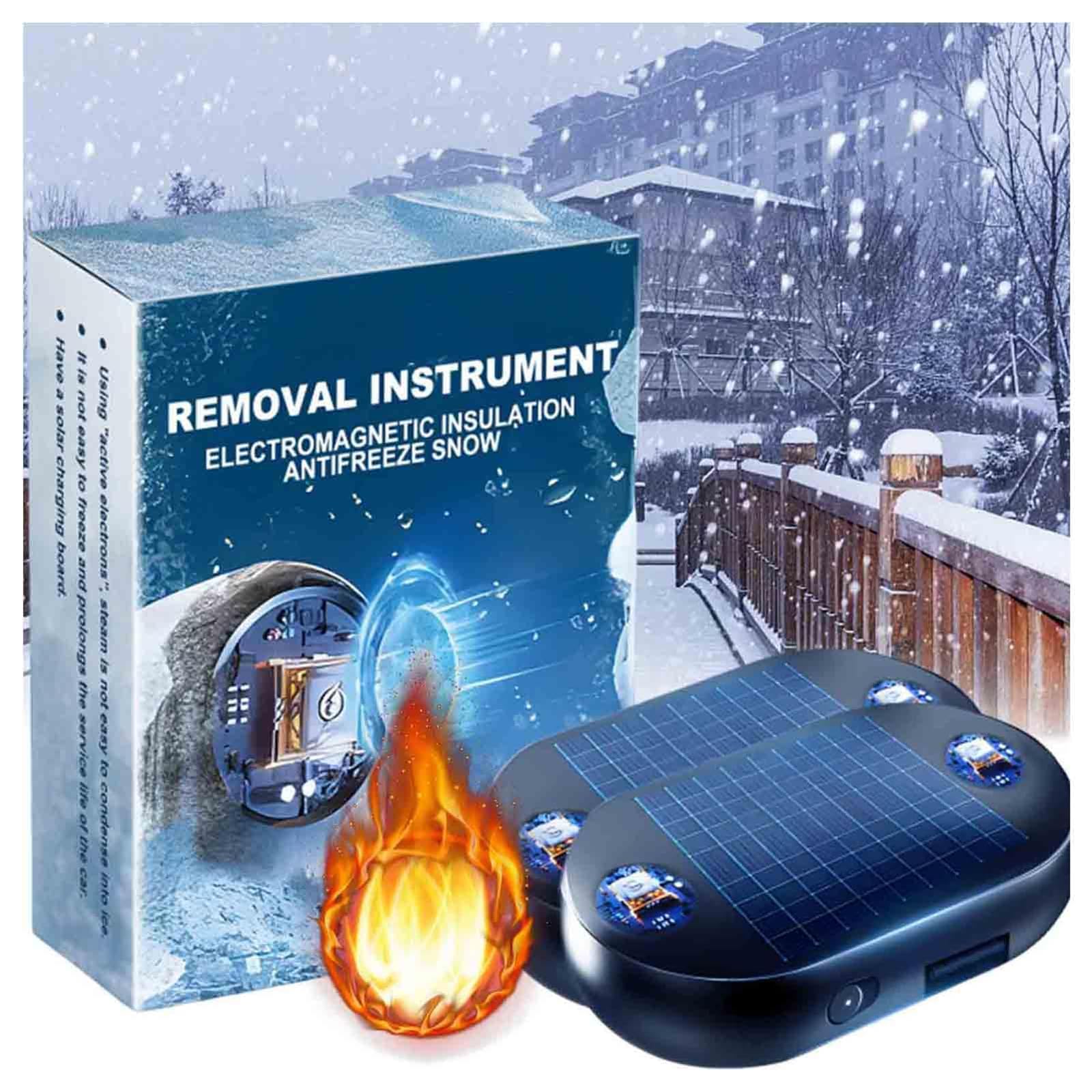 Solar Electromagnetic Molecular Interference Freeze and Snow Remover | Snowvanish Portable Kinetic Molecular Heater, Solar Electromagnetic Car Defroster, Anti-Freeze Car Snow Removal Device (2pcs) von Hehimin