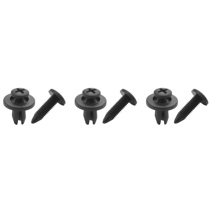 Heiikiuy 150 Stueck 6mm Kunststoff Push-Typ Niete Stossstange Stift Clips von Heiikiuy