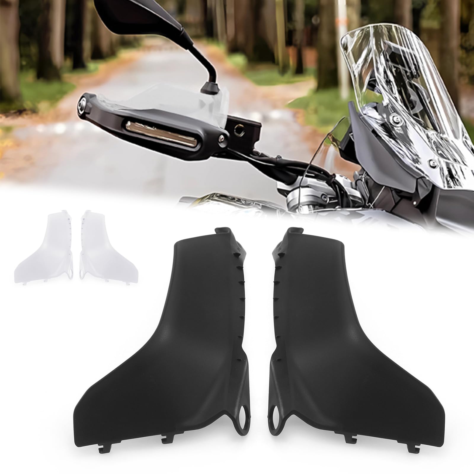 HEINMO Motorrad-Handschutz, Windschutzscheibe, kompatibel mit BM' R1300GS ADV 2023-2025 (schwarz) von Heinmo