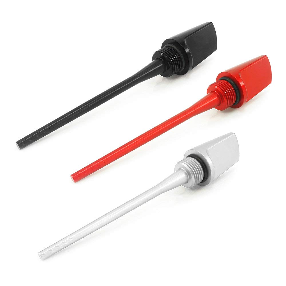 HEINMO Motorrad Ölmessstab Ölablassschraube Schraube Motoröl Kraftstoffstand Stick für VES PA GTS 150 200 250 300 Sprint Primavera LX LXV Messgerät (Red,For GTS 2019-2021) von Heinmo