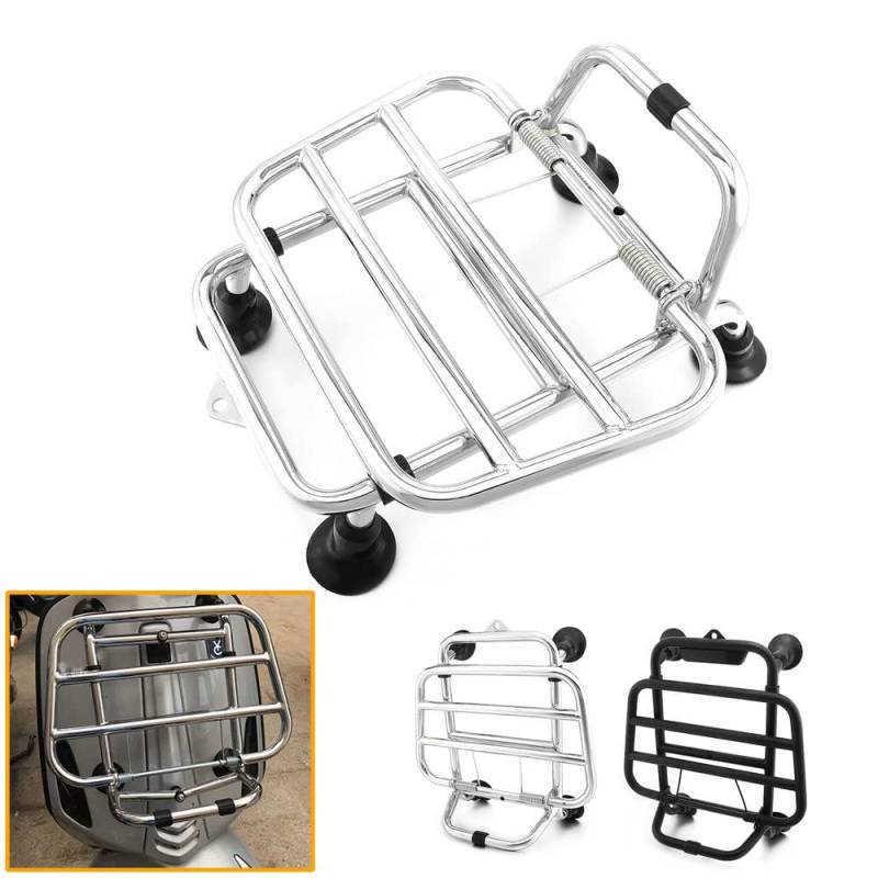 Heinmo Motorrad Aluminium Vorne Fußpedal Gepäckaufbewahrungshalter Rack Halterung Gepäckträger Boxen für VES' GTS 250 300 GTS250 GTS300 2019-2024 von Heinmo