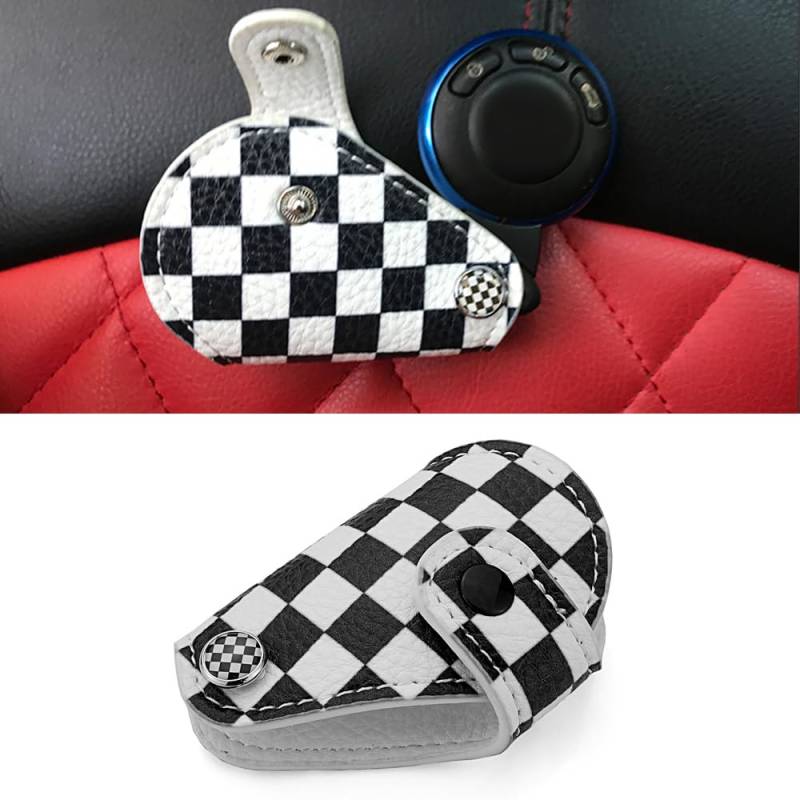 Heinmo Für Cooper Clubman Countryman Union Jack Für F54 F55 F56 F60 Auto PU Leder Schlüssel Schutztasche Hülle Auto Styling (Grid) von Heinmo