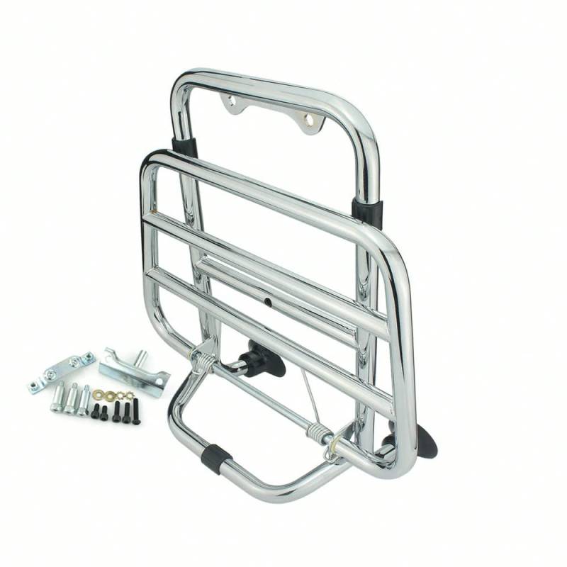 Heinmo Motorrad Aluminium Vorne Fußpedal Gepäckaufbewahrungshalter Rack Halterung Gepäckträger Boxen für VES' GTS 250 300 GTS250 GTS300 2013-2018 von Heinmo