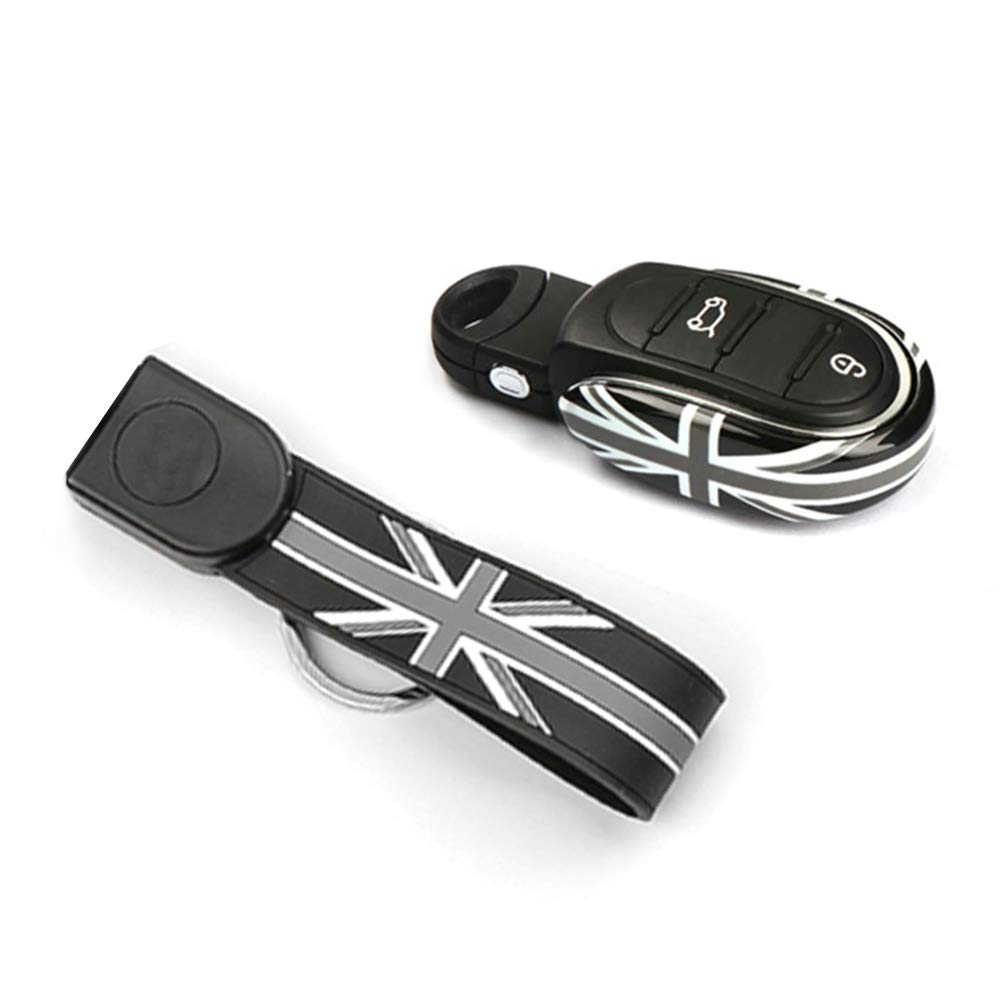 Heinmo Remote Fob Schlüsselhülle Koffer Schlüsselbund für Cooper ONE S JCW Clubman Countryman F54 F55 F56 F57 F60 Auto Styling Zubehör (Gray Jack) von Heinmo