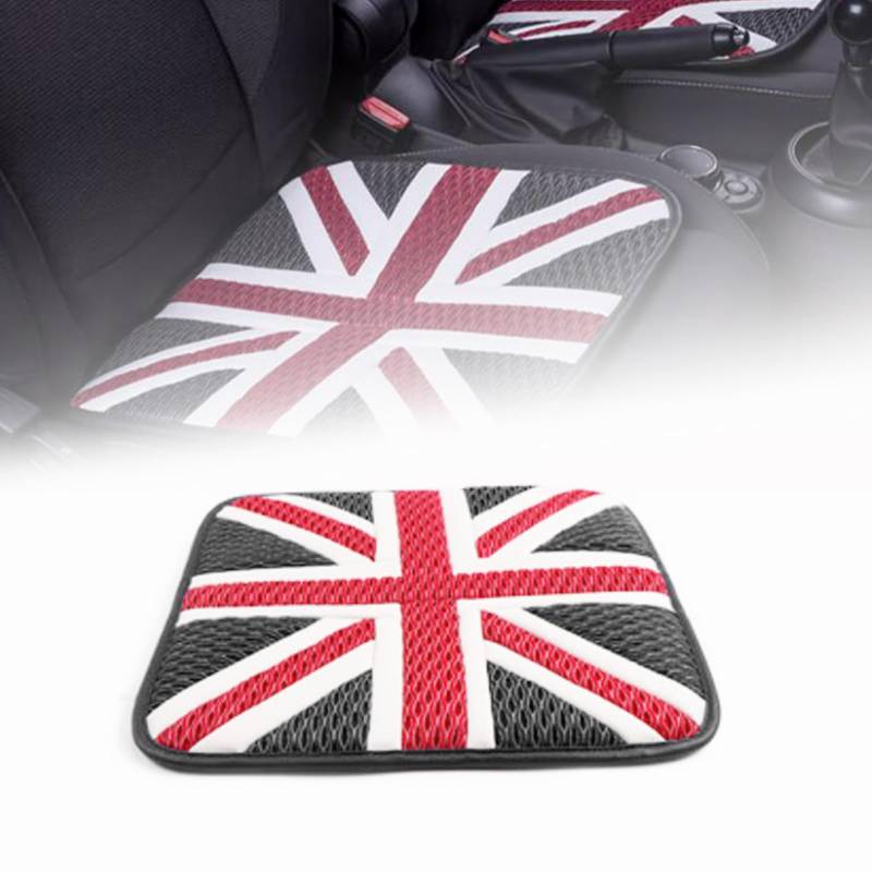 Heinmo Universelles modifiziertes Autositzkissen Cooles Kissen Sommerweiches Kissen für Cooper Clubman Schrägheck Countryman Cooper S R/F-Serie (Black Union Jack) von Heinmo