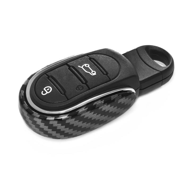 Heinmo für Cooper S Countryman F54 F55 F56 F57 F60 Schlüsselschale Schlüsselanhänger Schlüsselabdeckung Kettenseil Schlüsselbundlegierung Zubehör (A Carbon U Style) von Heinmo