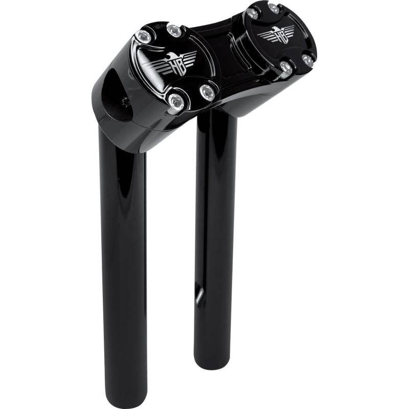 HeinzBikes Clubstyle Pullback Risers für 25,4mm/1" 25cm/10" sil/schwarz von HeinzBikes