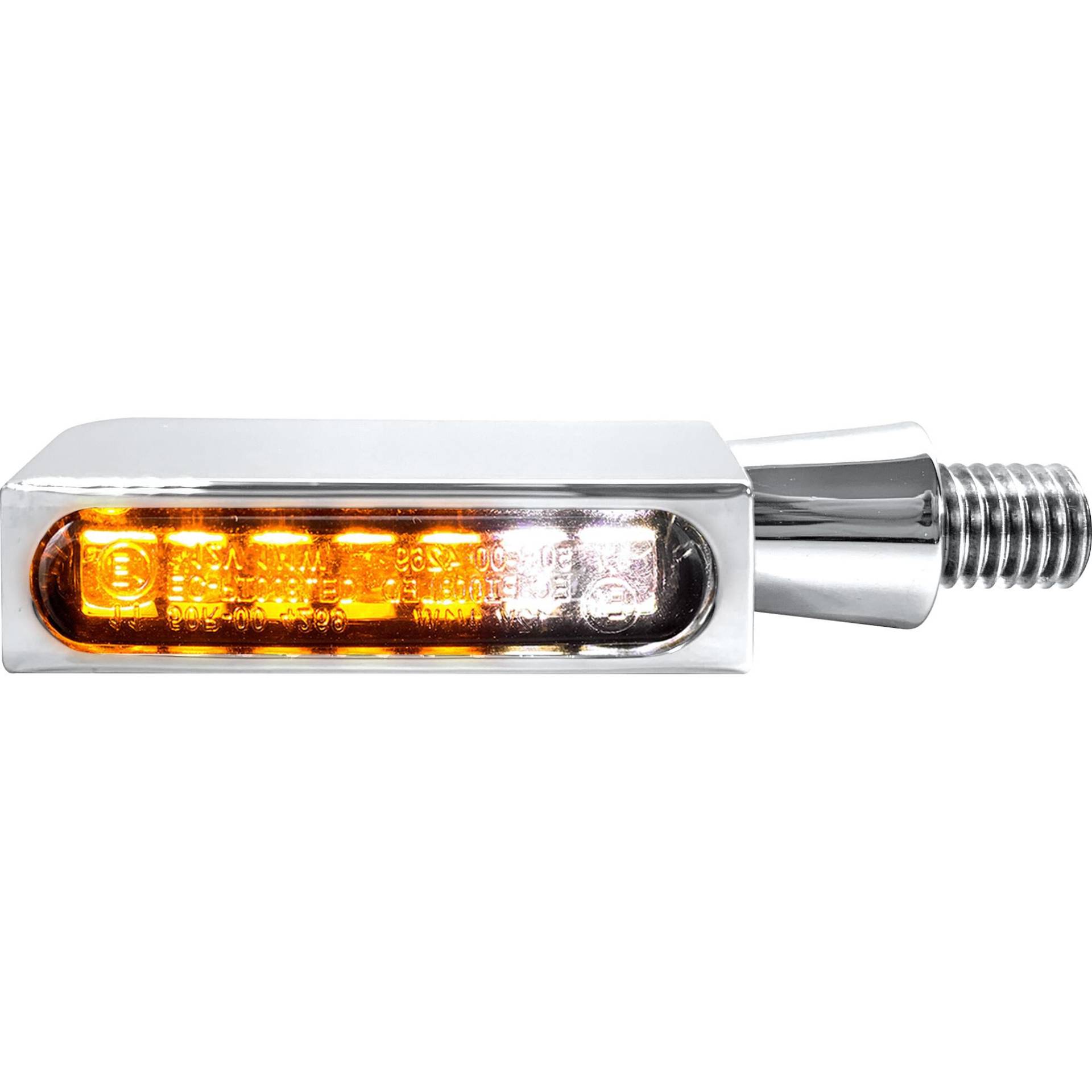 HeinzBikes LED Alu Blinker/Positionslicht Block Line M8 chrom von HeinzBikes