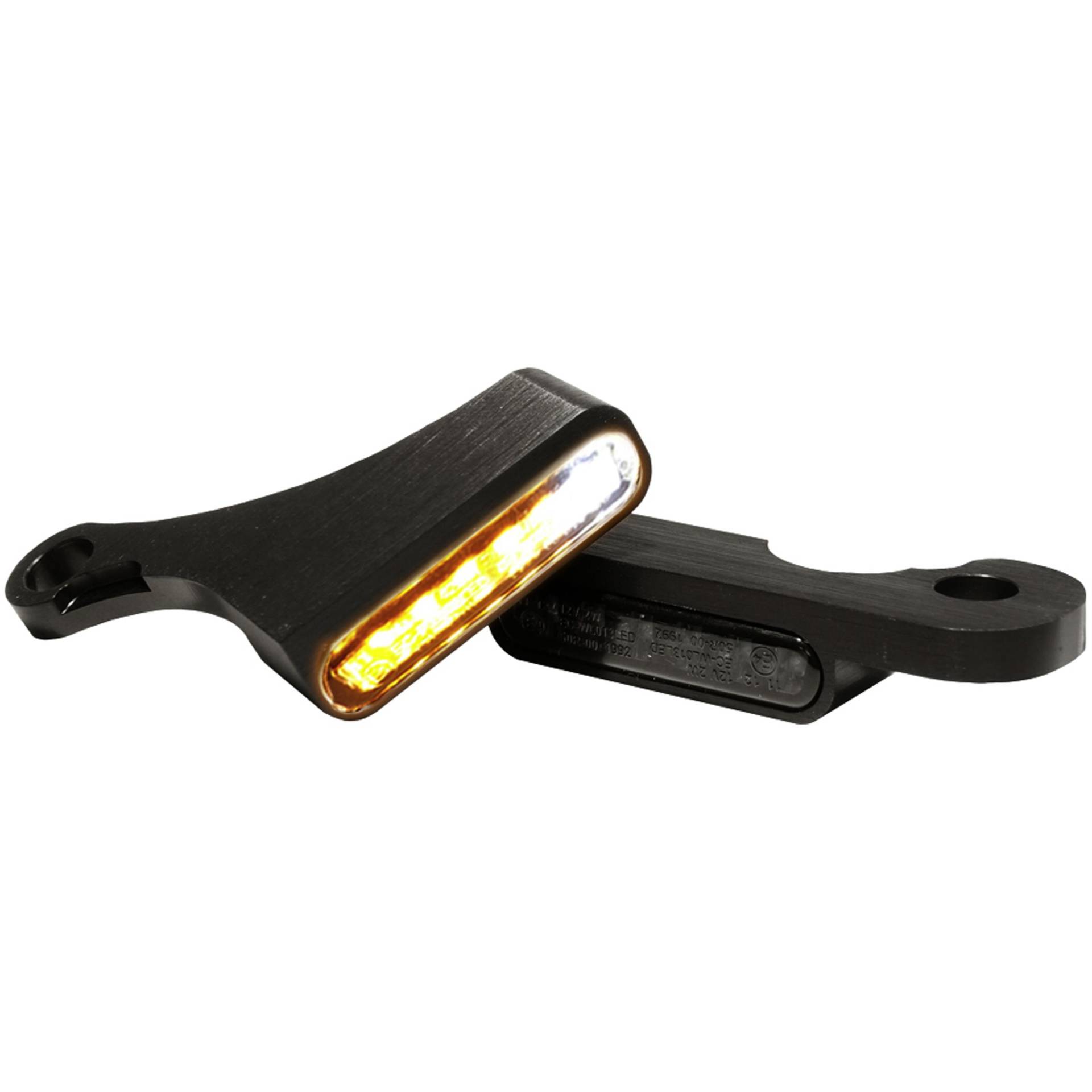 HeinzBikes LED Alu Blinker/Positionspaar Harley Softail 2018- schwarz von HeinzBikes