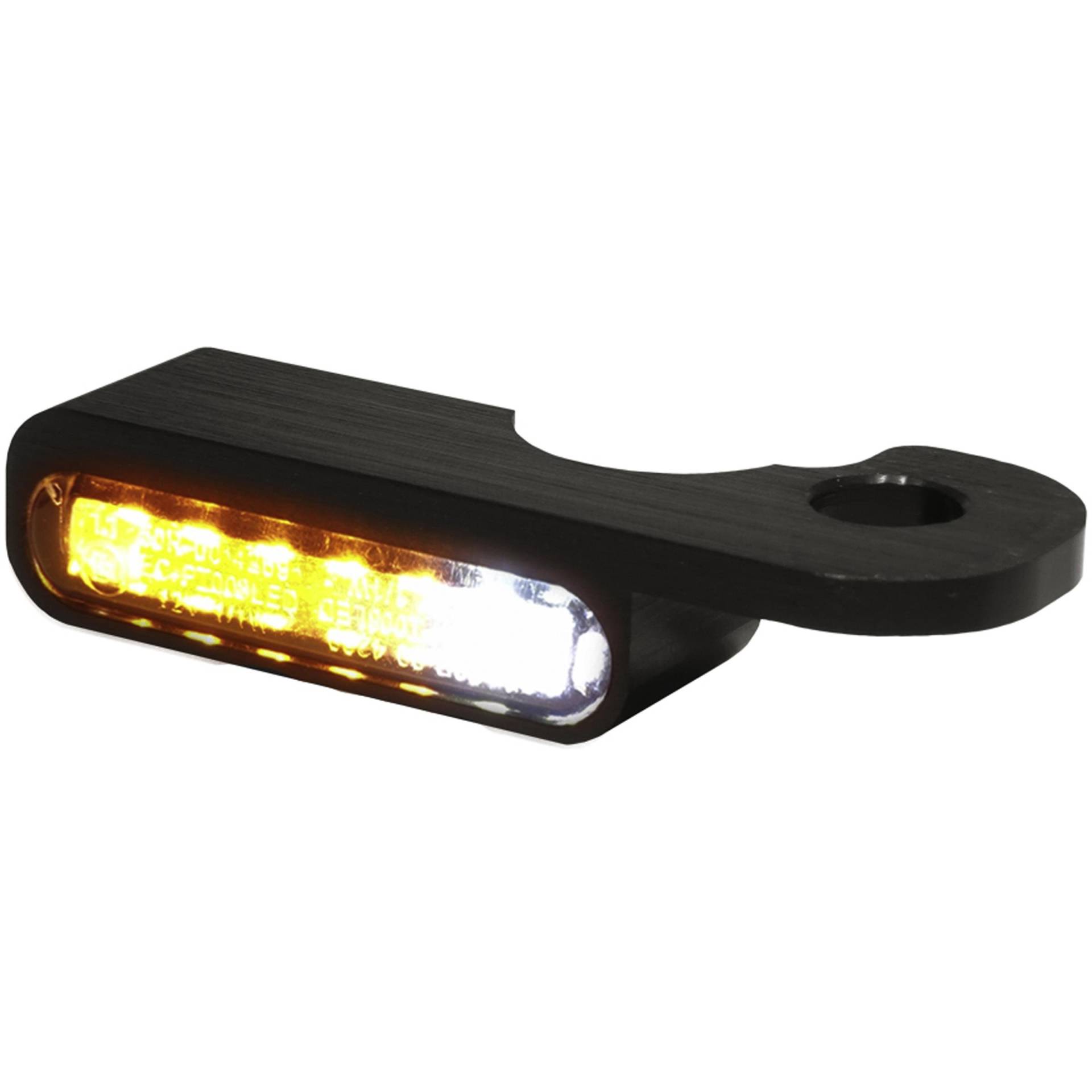 HeinzBikes LED Alu Blinker/Positionspaar für Harley Rod schwarz von HeinzBikes