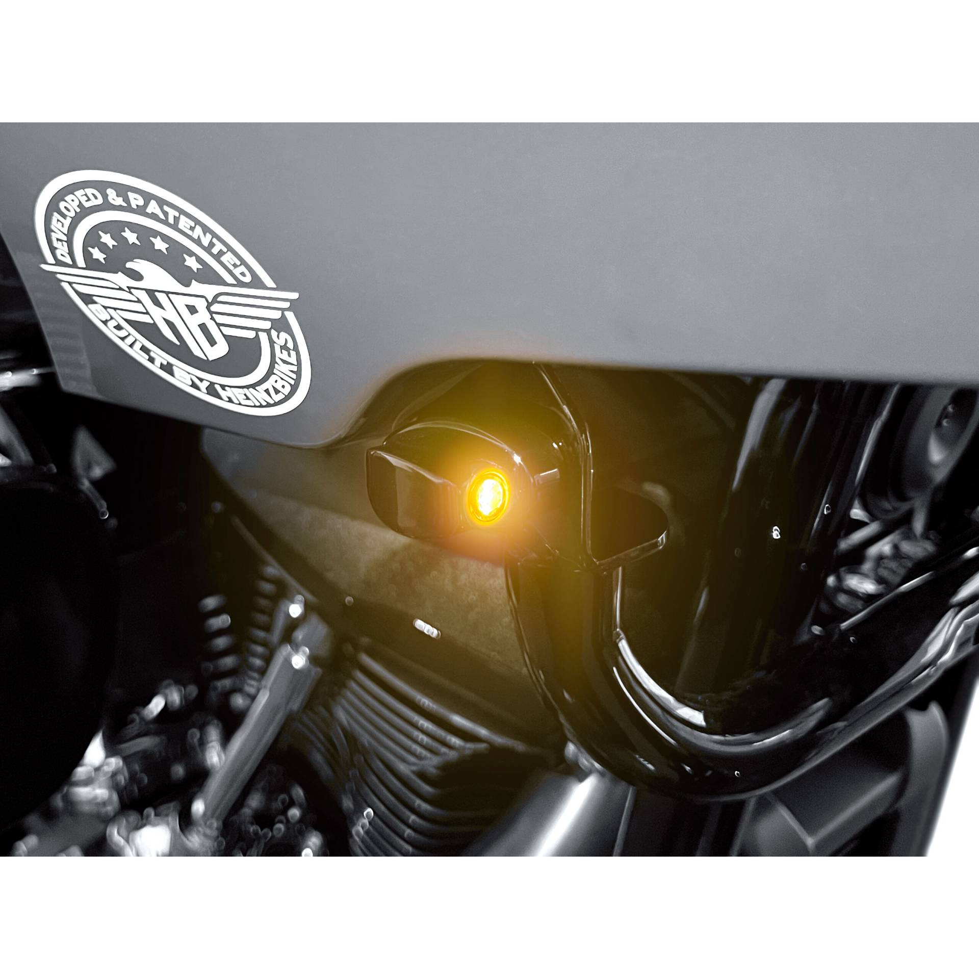 HeinzBikes LED Alu Blinkerpaar Nano ST schwarz von HeinzBikes