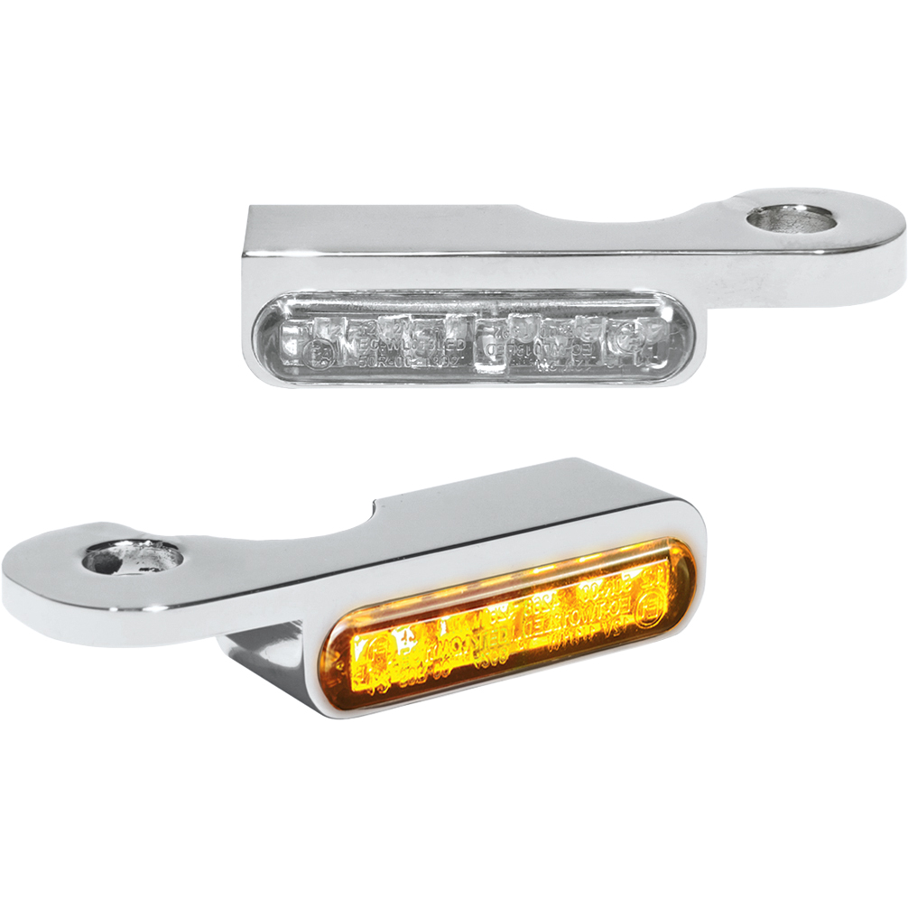 HeinzBikes LED Alu Blinkerpaar vorne chrom für Harley Touring 2021- von HeinzBikes