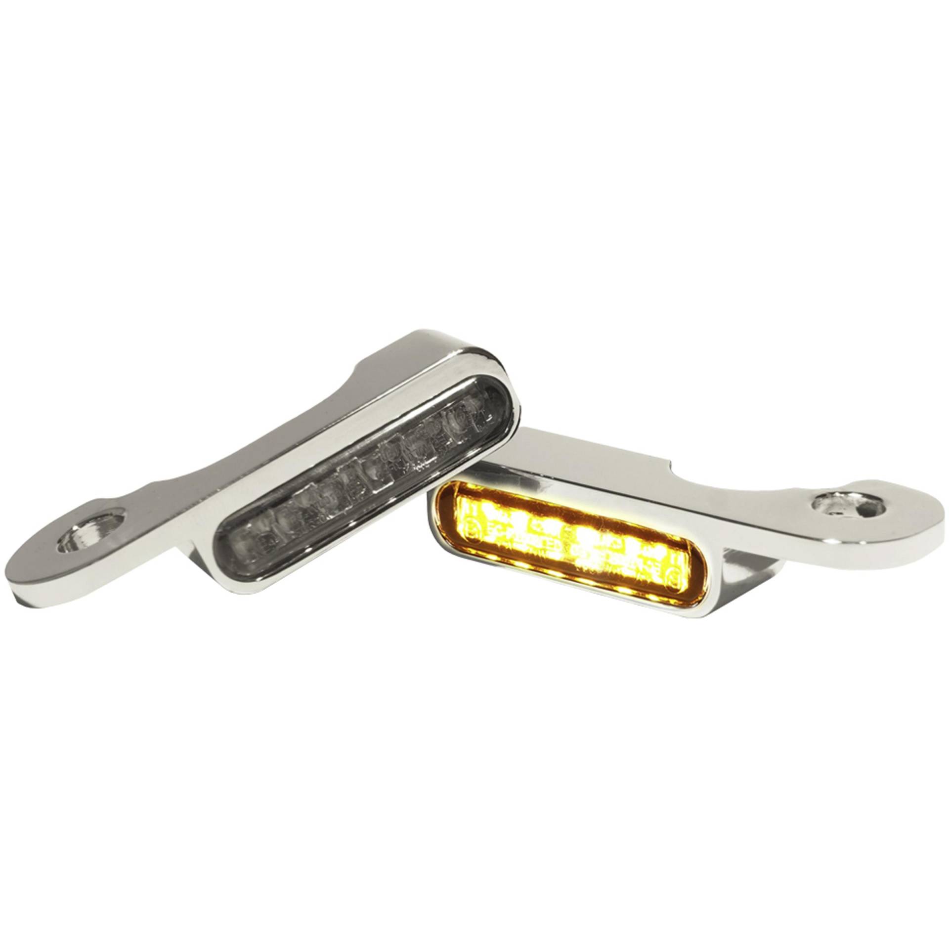 HeinzBikes LED Alu Blinkerpaar vorne chrom für Touring Hydrau 2000-2008 von HeinzBikes