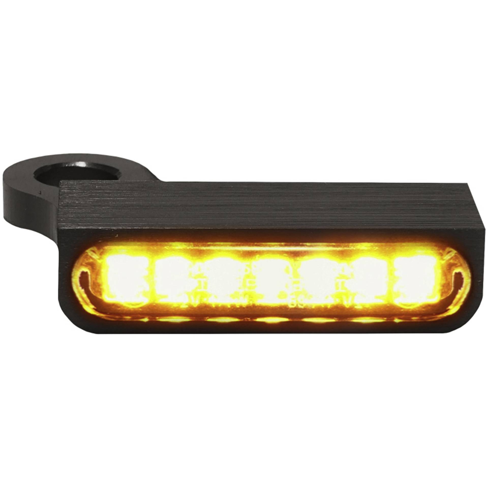 HeinzBikes LED Alu Blinkerpaar vorne für Harley Sportster 2014- schwarz von HeinzBikes