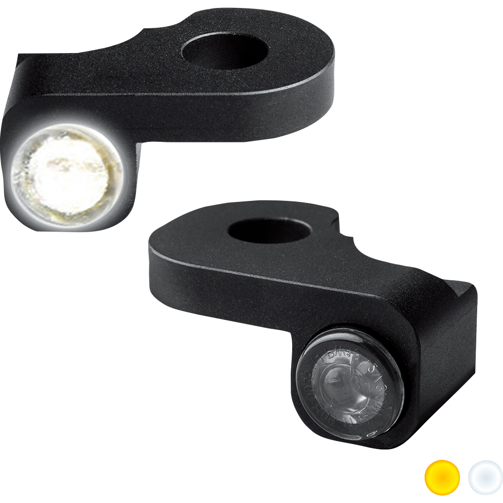 HeinzBikes LED Blinker/Positionslichtpaar Nano für CVO 2002- schwarz von HeinzBikes