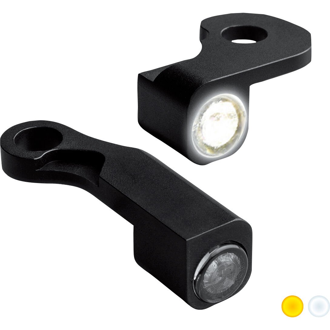 HeinzBikes LED Blinker/Positionslichtpaar Nano für Softail 15-17 schwar von HeinzBikes