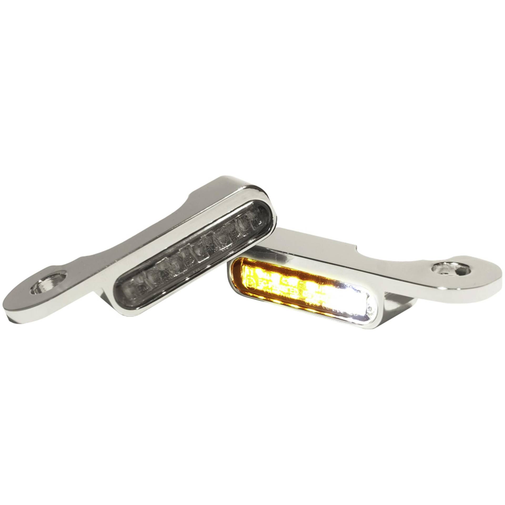 HeinzBikes LED Blinker/Positionspaar chrom für Touring Hydrau 2000-2008 von HeinzBikes