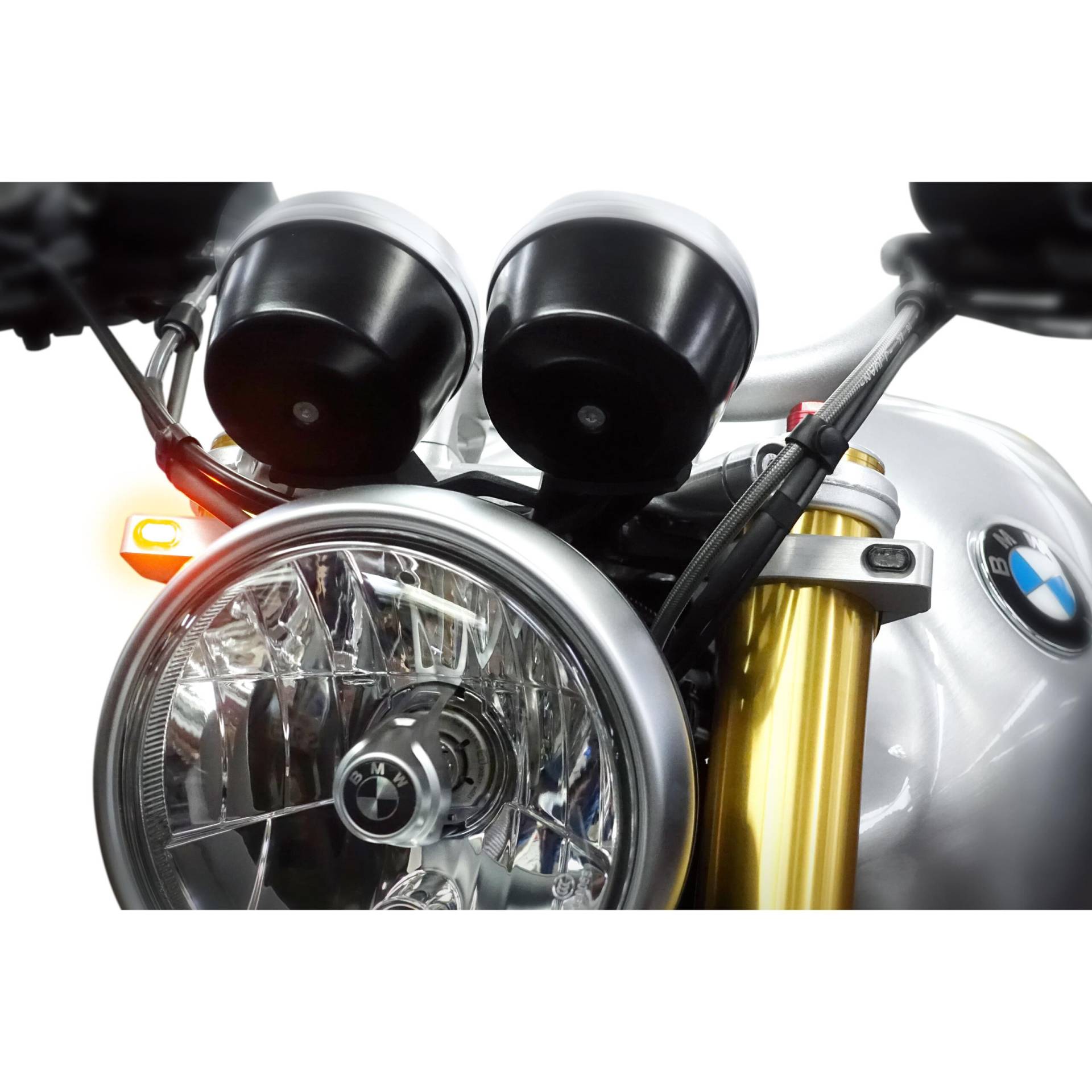 HeinzBikes LED Blinkerpaar ZC-Line Micro für Gabel 54-56mm silber von HeinzBikes