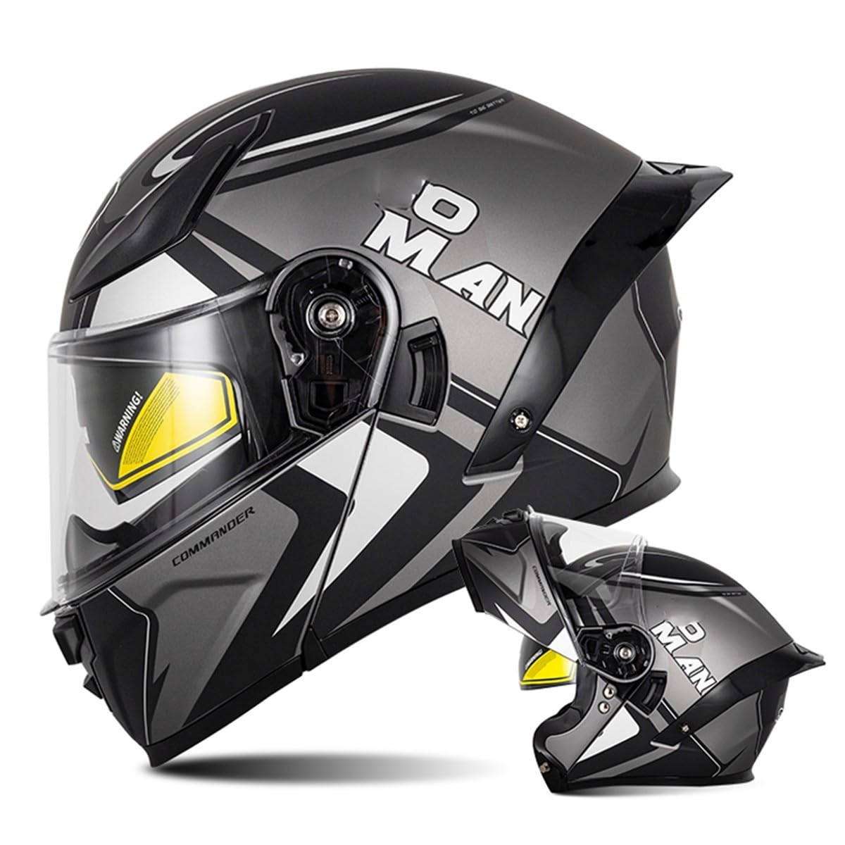 Motorrad Helm Klapphelm Integralhelm Full Face Flip Up Motorrad Helm Mit Doppelvisier Sonnenblende DOTECE Zertifiziert Motorradhelm Sturzhelm für Damen Herren Erwachsene 18,XL=61~62cm von Hejunlian