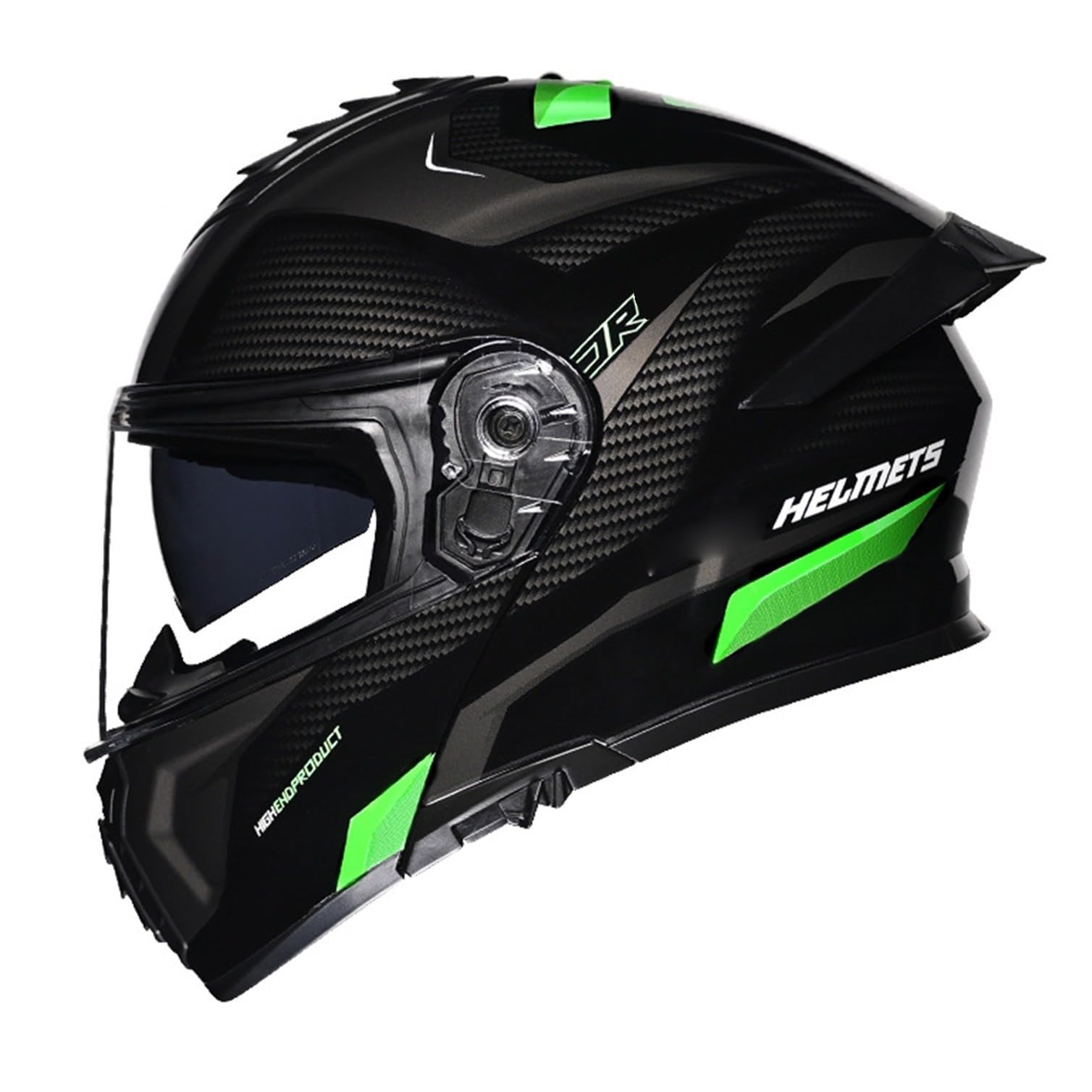 Motorradhelm Klapphelm Integralhelm DOT/ECE-Zugelassener Verkehrssicherheit Robuster Leiser Motorrad Helm Rollerhelm Sturzhelm mit Doppelvisier Sonnenblende Damen Herren Erwachsene 3,M=57~58cm von Hejunlian