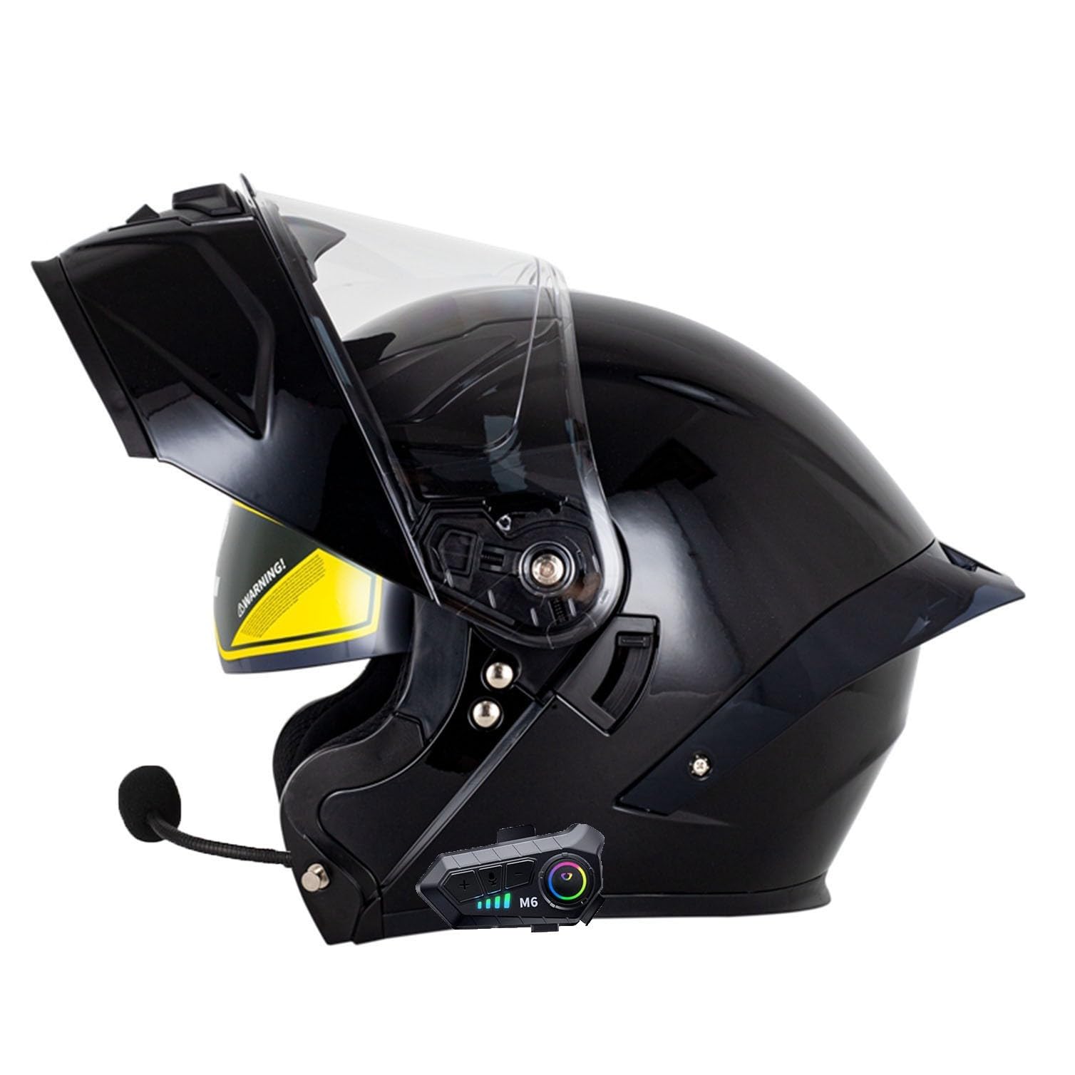 Motorradhelm mit Bluetooth Klapphelm Doppelvisier Modularer Helm ECEDOT Zertifiziert Integralhelm mit Mikrofon für Automatische Reaktion Intercom Sturzhelm für Erwachsene Damen Herren 1,2XL=63~64cm von Hejunlian